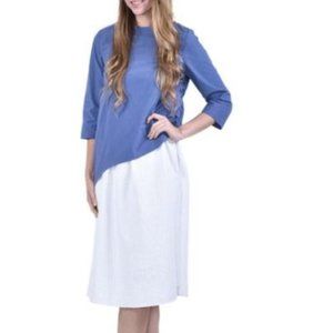Blue and White Dress